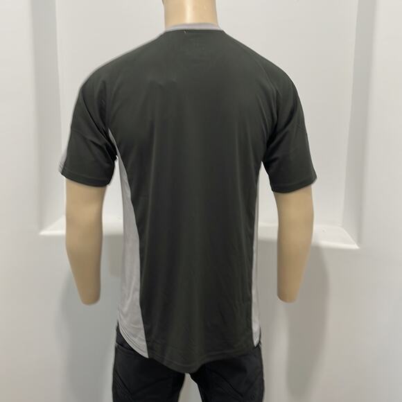 ecos Performance Wear Short Sleeve V-Neck  T-Shirt Black Gray  Size S M NWT - Picture 11 of 11